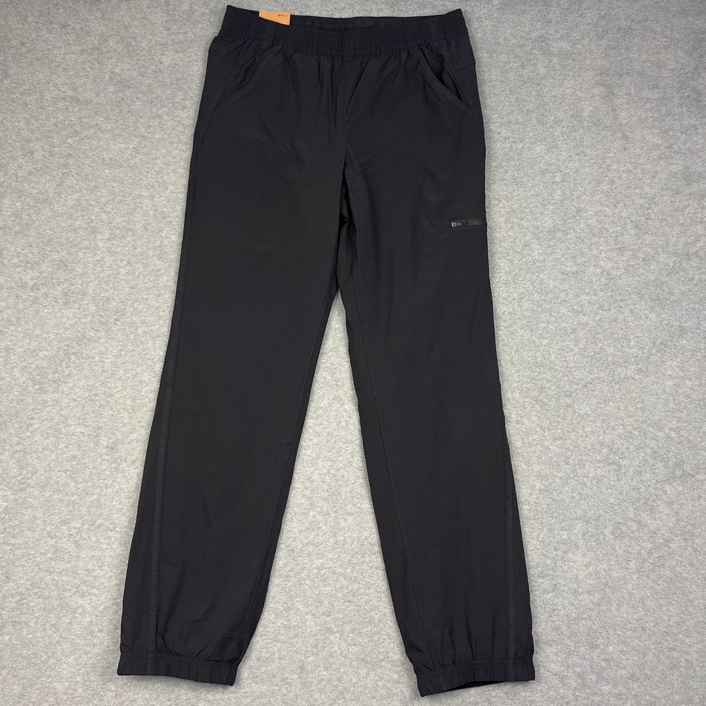 NWT Eddie Bauer Fleece Lined Pant Women 6 Black Jogger Outdoor StormRepel DWR